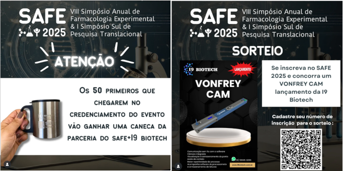 Von Frey Wi-Fi CAM e brindes doados ao Simpósio SAFE